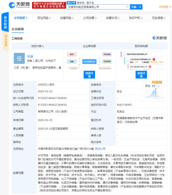 京东斥资2000万成立新公司，加码医疗设备与科技领域布局
